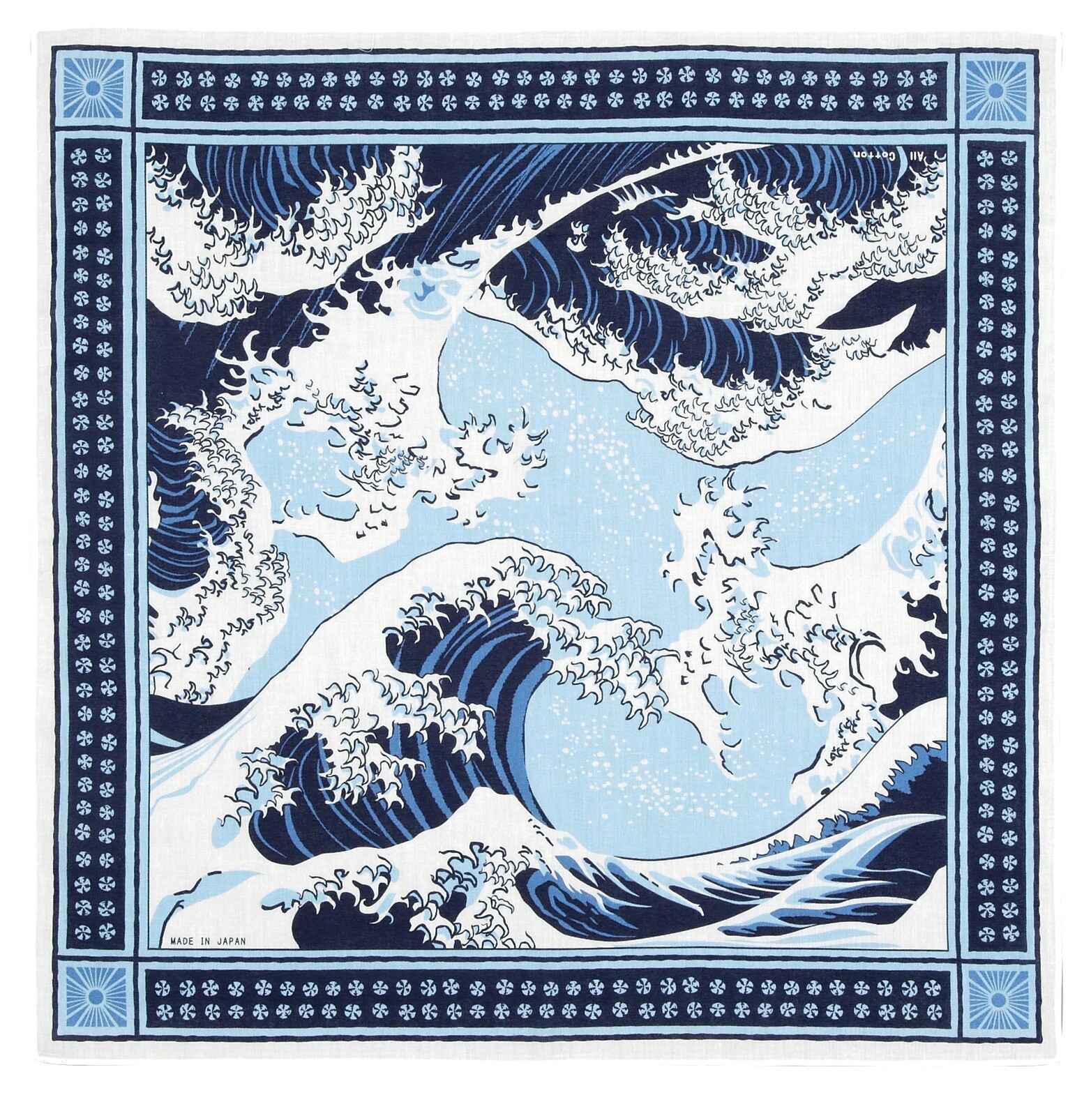 Japanese Cotton Bandana Hokusai The Great Wave
