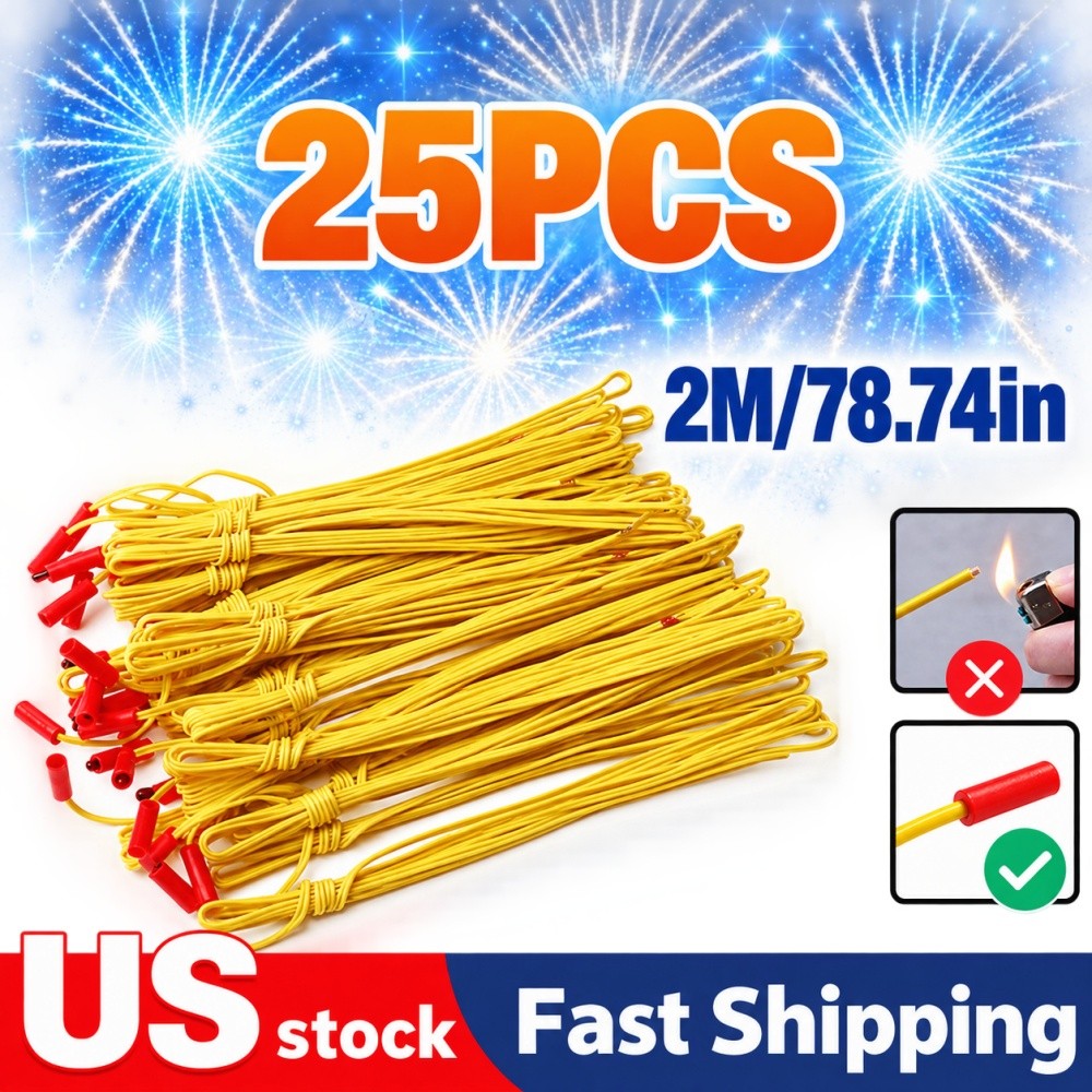 Electric Wire 78.74in, 25pcs/lot for Fireworks Display 25PCS, 2 Meters = 78.74in