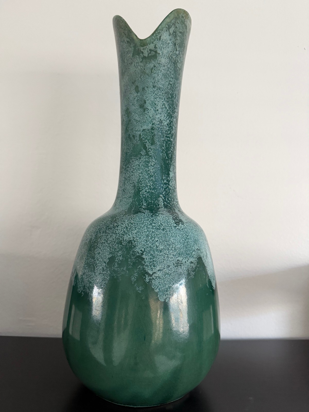 Vintage Mid-Century Modern Brush Pottery USA #171 Tall Drip Glaze Vase Teal Aqua Vintage Mid-Century Modern Brush Pottery USA #171 Tall Drip Glaze Vase Teal Aqua