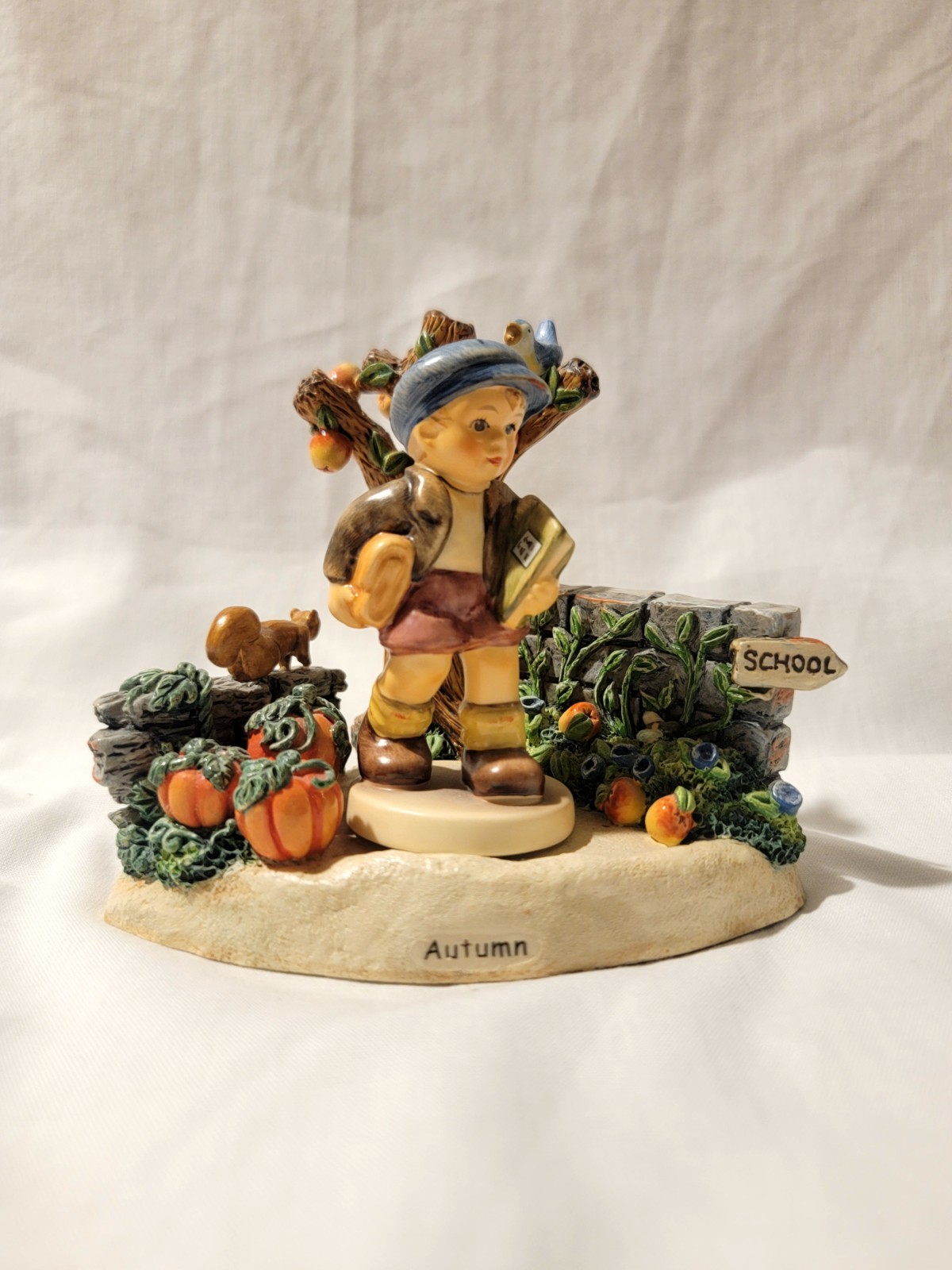 Goebel M.I. Hummel 2220 “School Days” – TMK-8 – with Autumn Delights Scenescape