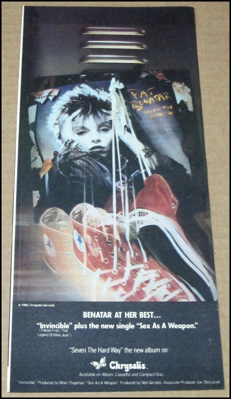 1985 Pat Benatar Seven the Hard Way Print Ad Album Advertisement Clipping 5\