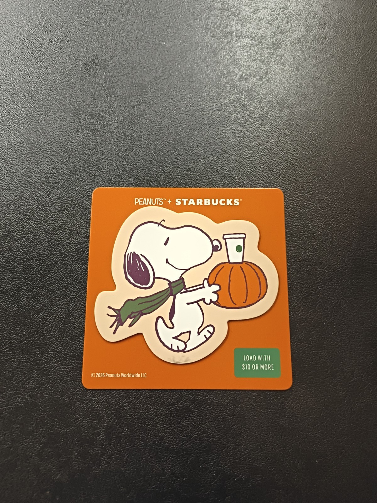 US Listing  Starbucks 2026 Snoopy Die Cut Card