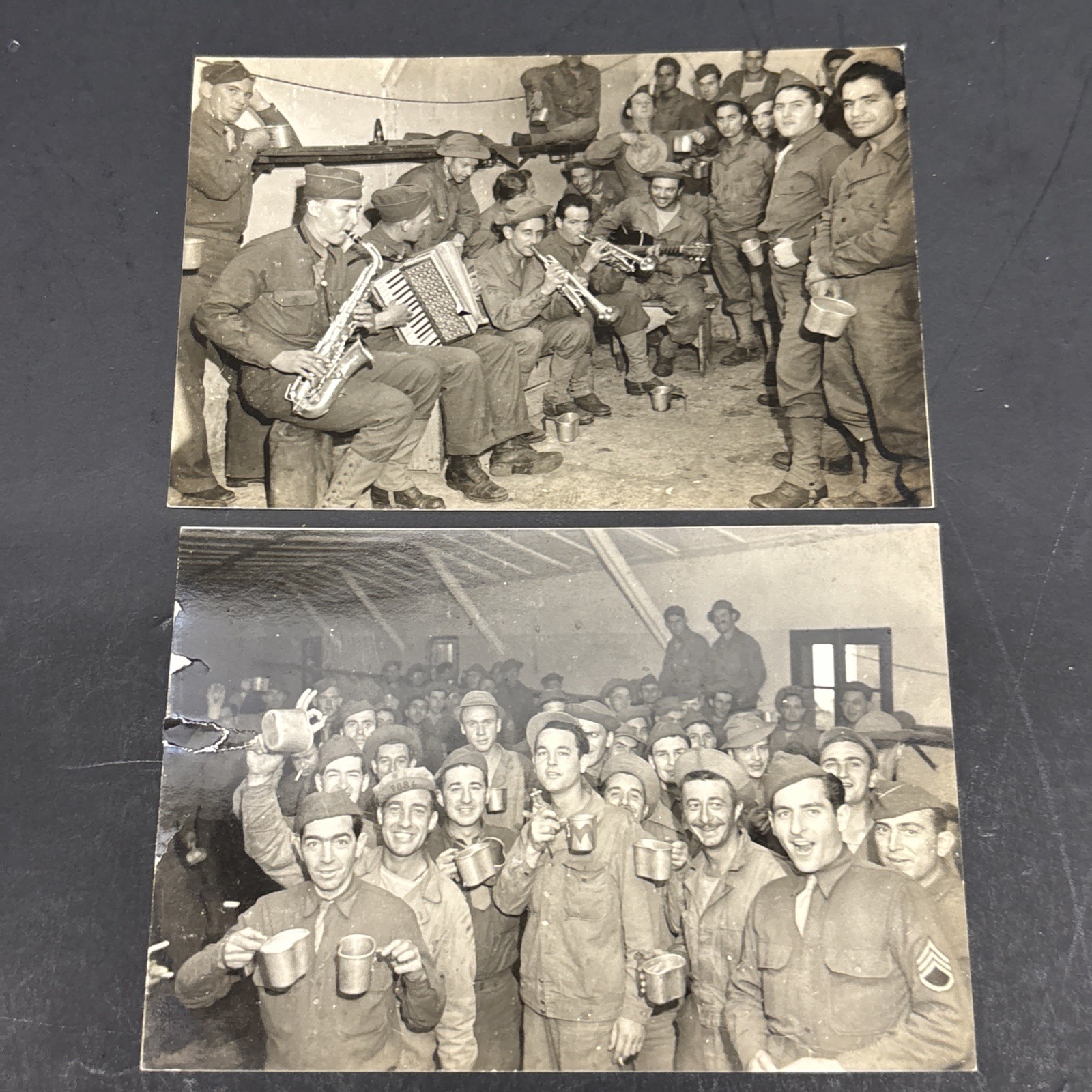 WW 2 Army Soldier photos group with Instruments and Drinking (Lot 2) Original