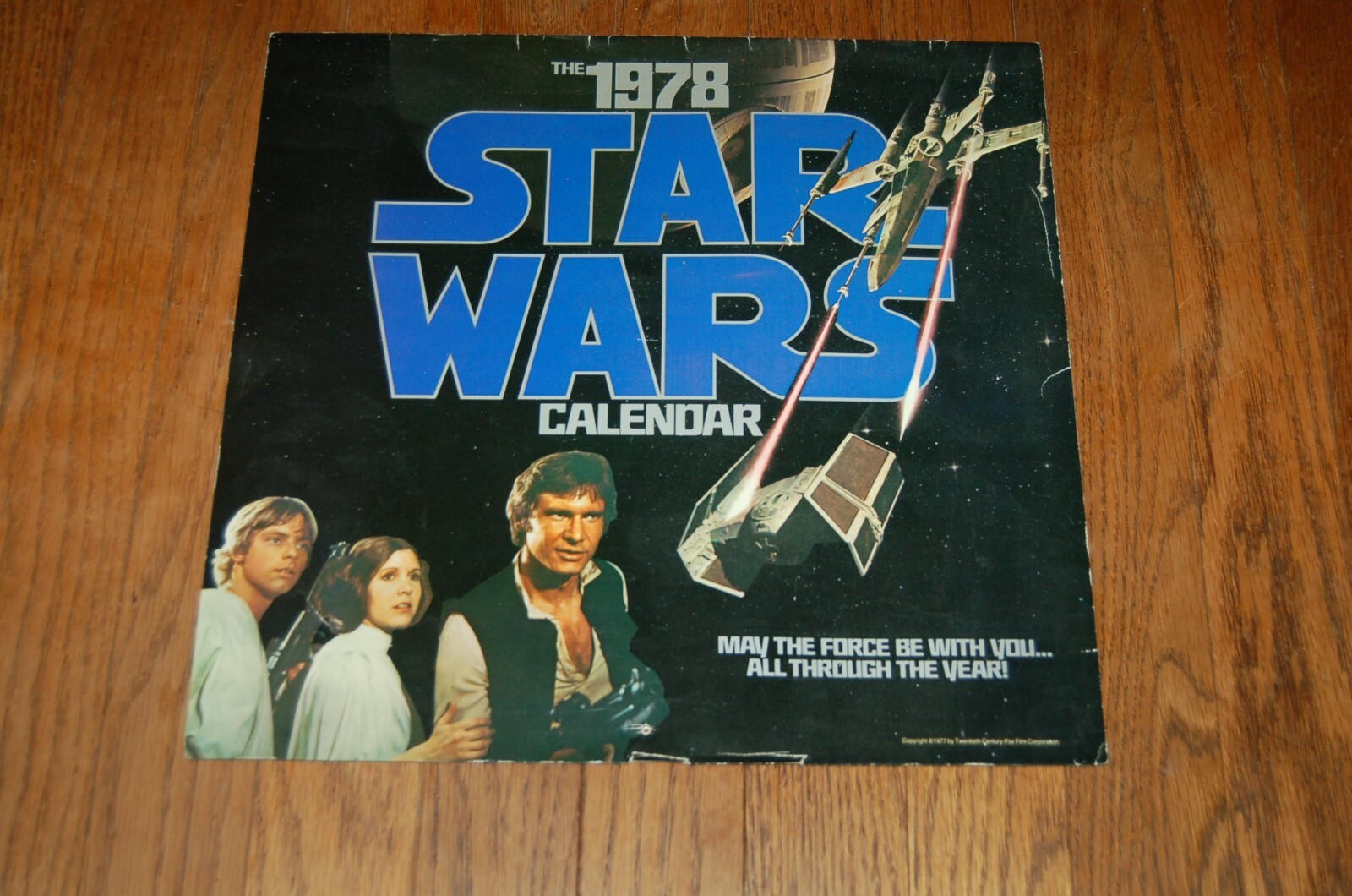 Vintage 1978 Star Wars Calendar Copyright 1977