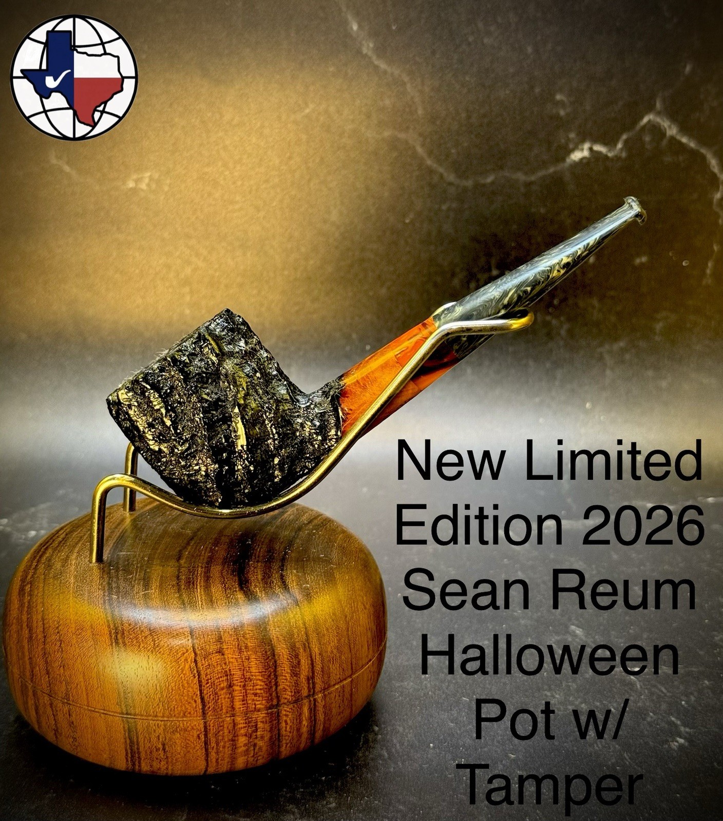Artisan Sean Reum New Limited Edition 2026 Halloween Pot W/Tamper Tobacco Pipe