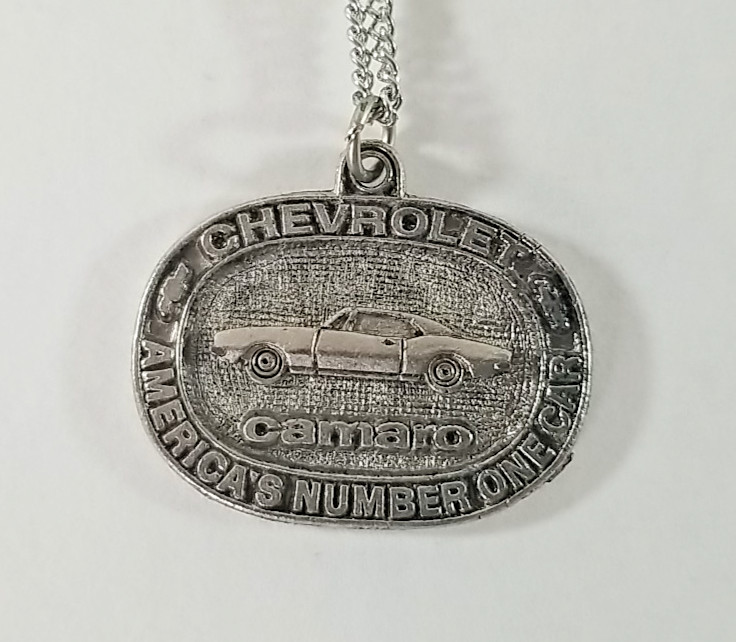 Vintage 1967 Chevy Camaro Dealer Promo Pendant Charm Keychain Fob Chevrolet NEW