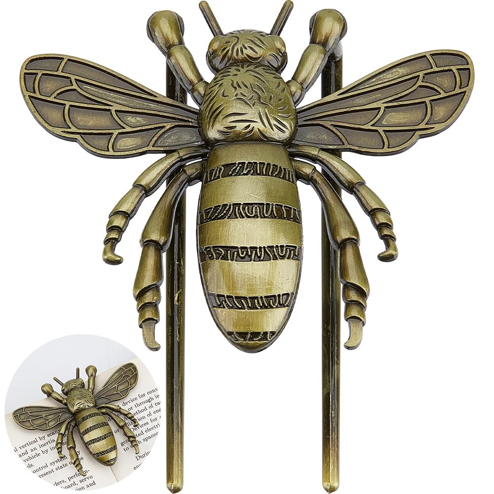 CRASPIRE Vintage Book Clips Bees Heavy Metal 3.1x3x0.8 inch(8x7.6x2cm), Bee CRASPIRE Vintage Book Clips Bees Heavy Metal 3.1x3x0.8 inch(8x7.6x2cm), Bee
