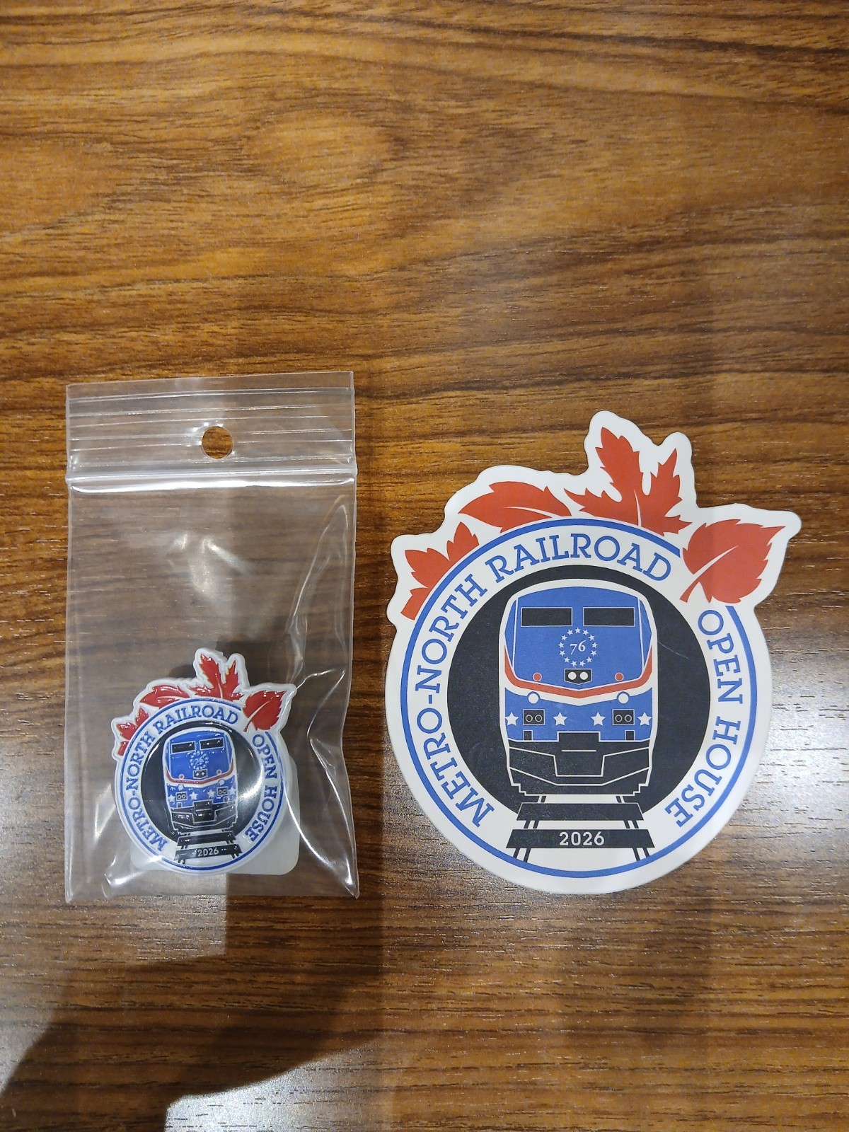 BRAND NEW & UNUSED MTA Metro-North Railroad Open House Sticker & Lapel Pin~2026 BRAND NEW & UNUSED MTA Metro-North Railroad Open House Sticker & Lapel Pin~2026