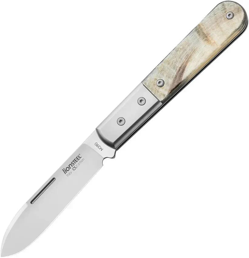 LionSTEEL Barlow Roundhead Ram Folding Pocket Knife M390 Steel Titanium Handle
