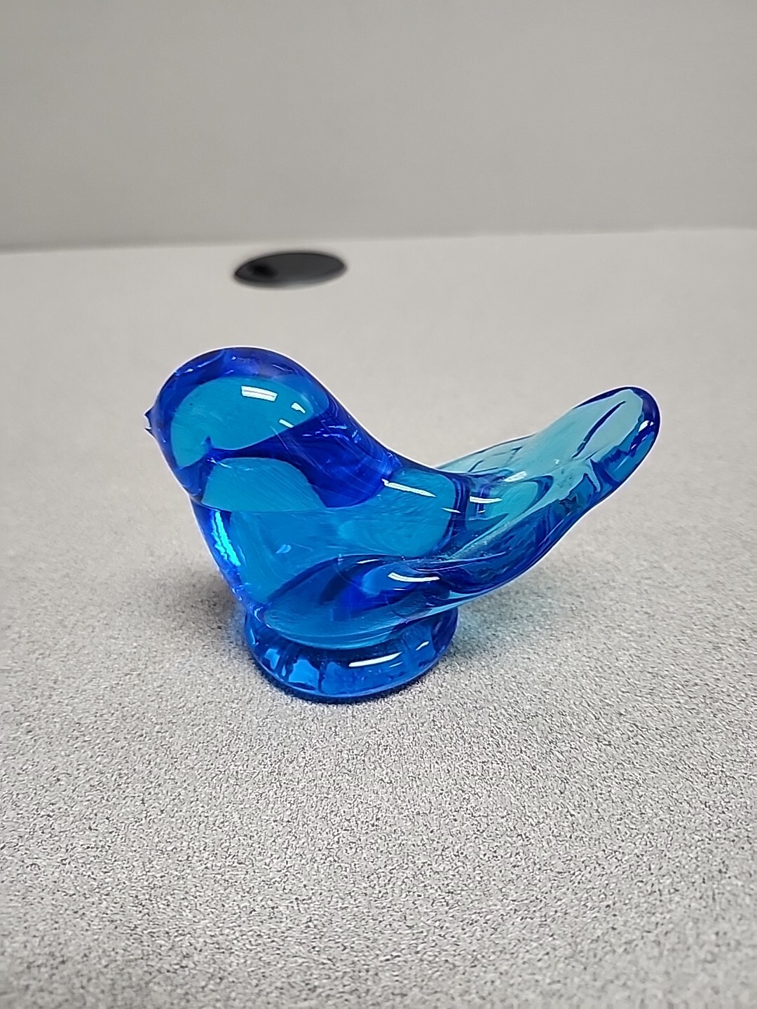 Vintage Bluebird of Happiness Signed Leo Ward 1992 Art Glass Blue Bird