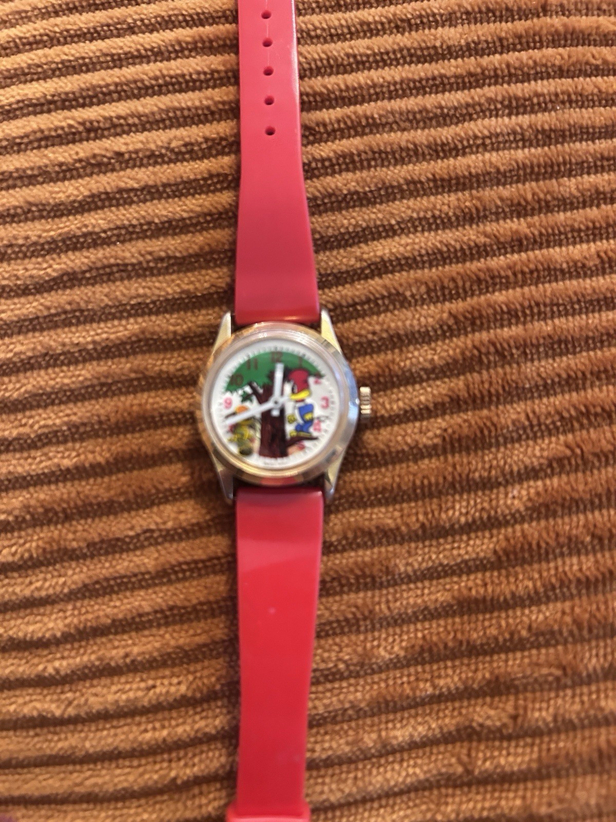 Rare WOODY WOODPECKER VTG Manual-wind Animated Watch Swiss,Original Band, Works Rare WOODY WOODPECKER VTG Manual-wind Animated Watch Swiss,Original Band, Works