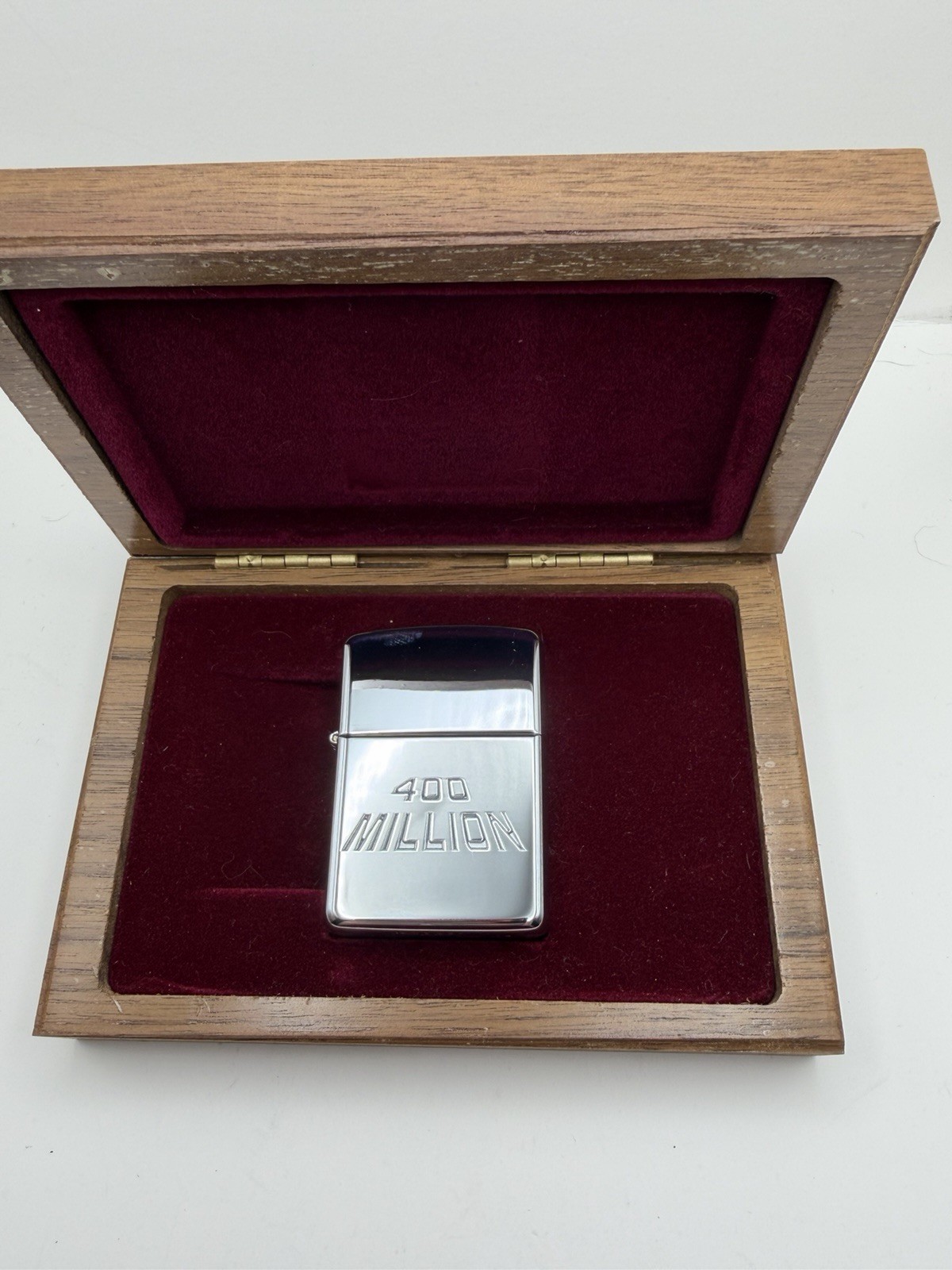 Limited 2003 400 Million Employee Zippo Lighter New  Collectible Wood Box B40