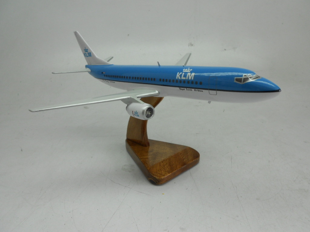 B-737 KLM Boeing B737 Airplane Wood Model 
