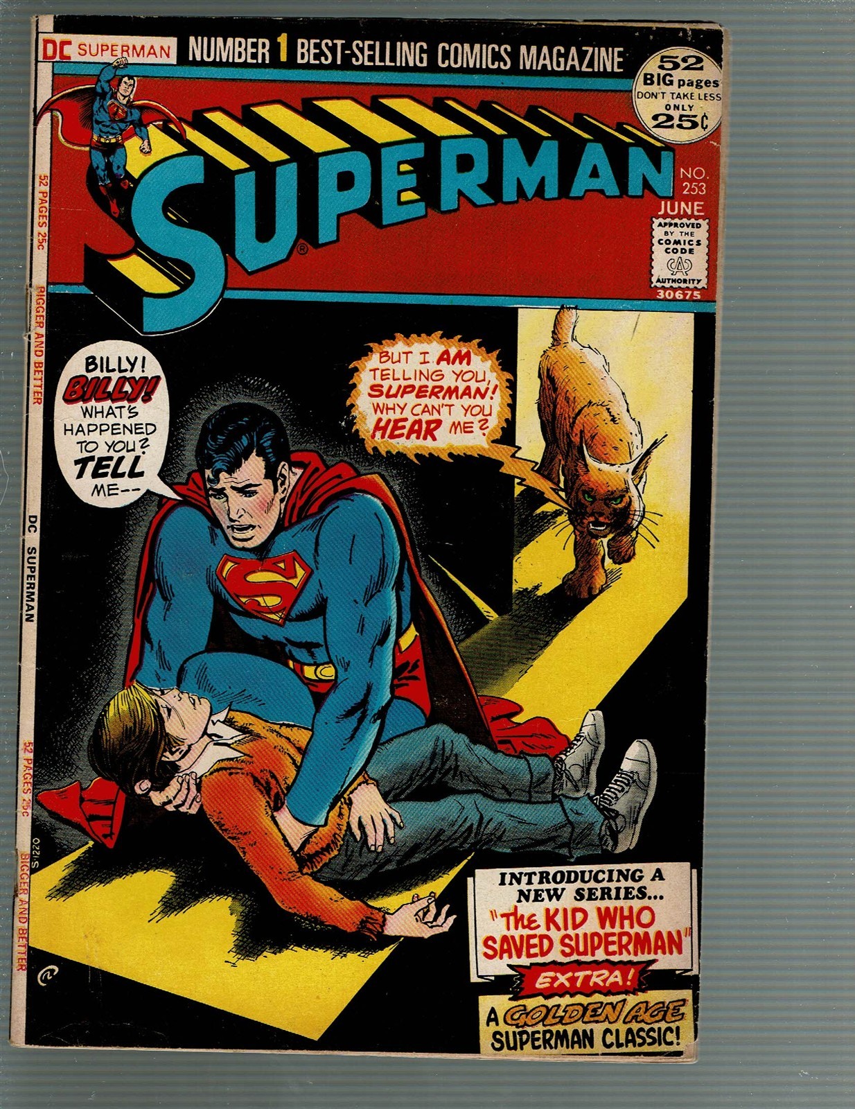 Superman 253 That Cat can Talk Yikes 52 pgs F/F-