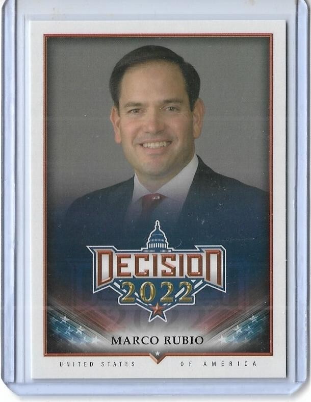 RARE 2022 DECISION UPDATE 2023 ~ SENATOR MARCO RUBIO HIGH NUMBER SP CARD #218