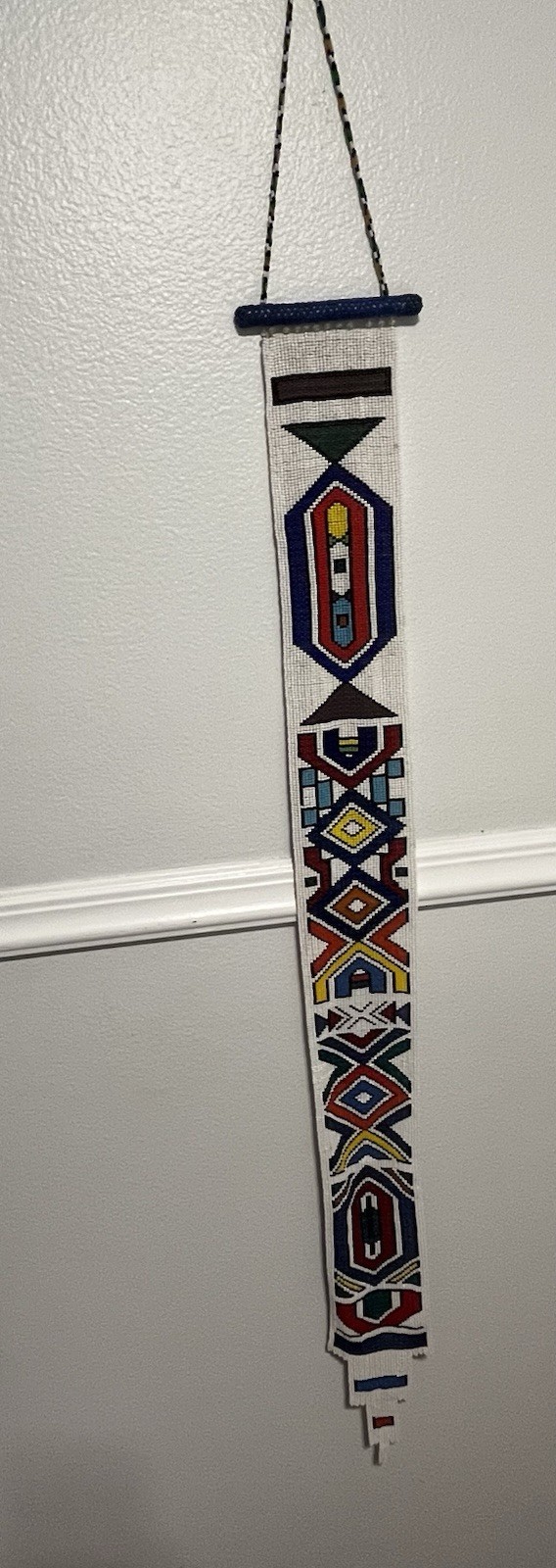 Handmade South Africa Ndebele Glass Beaded Wedding Bridal Veil Wall Ornament
