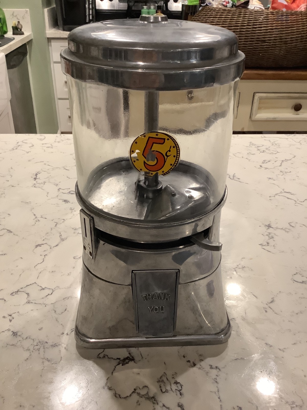 Vtg Regal 5 Cent Gumball Vending Machine - No Keys Vtg Regal 5 Cent Gumball Vending Machine - No Keys