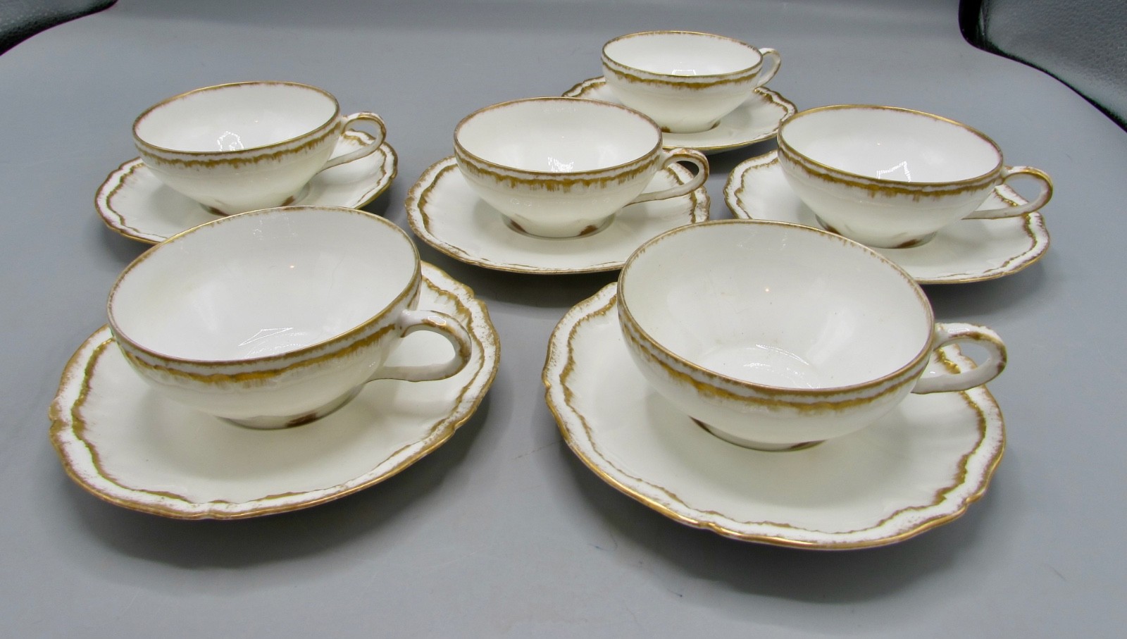 Theodore Haviland Limoges Schleiger 304 Six Cups / Saucers 3 oz 5.5 Inch Saucer Theodore Haviland Limoges Schleiger 304 Six Cups / Saucers 3 oz 5.5 Inch Saucer