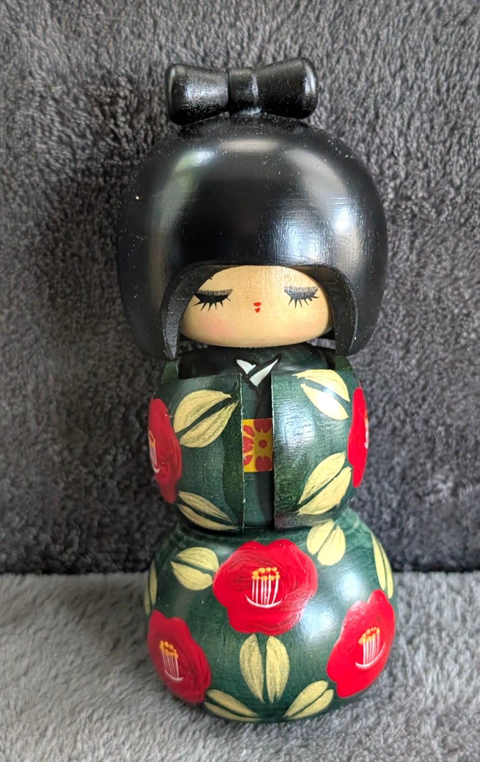 Vtg Creative Kokeshi Doll Hamesaku Miyashita Mint Unique Body Shape 60s IOB 6