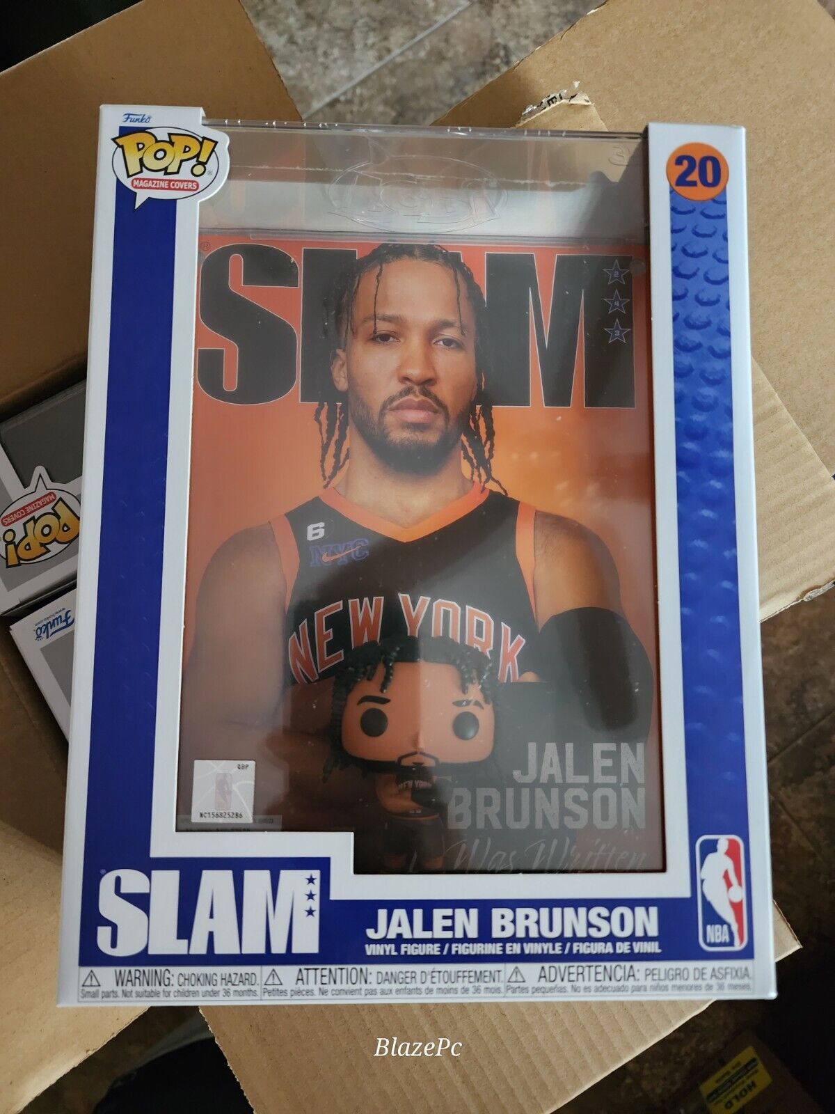 Funko Pop NBA Cover: Slam Jalen Brunson #20 Knicks Nova In Hand New Sealed