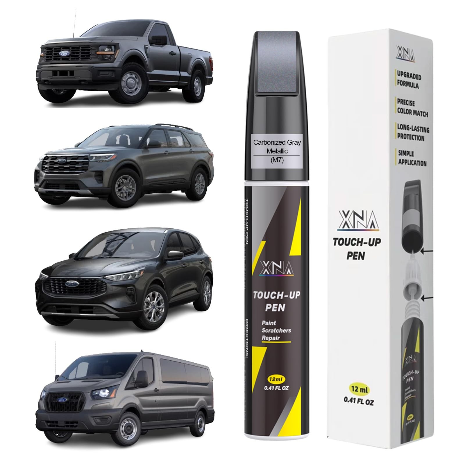 Touch Up Paint Kit For Ford M7 Carbonized Gray Metallic OEM Pro Match Kit Pro Touch Up Paint Kit For Ford M7 Carbonized Gray Metallic OEM Pro Match Kit Pro