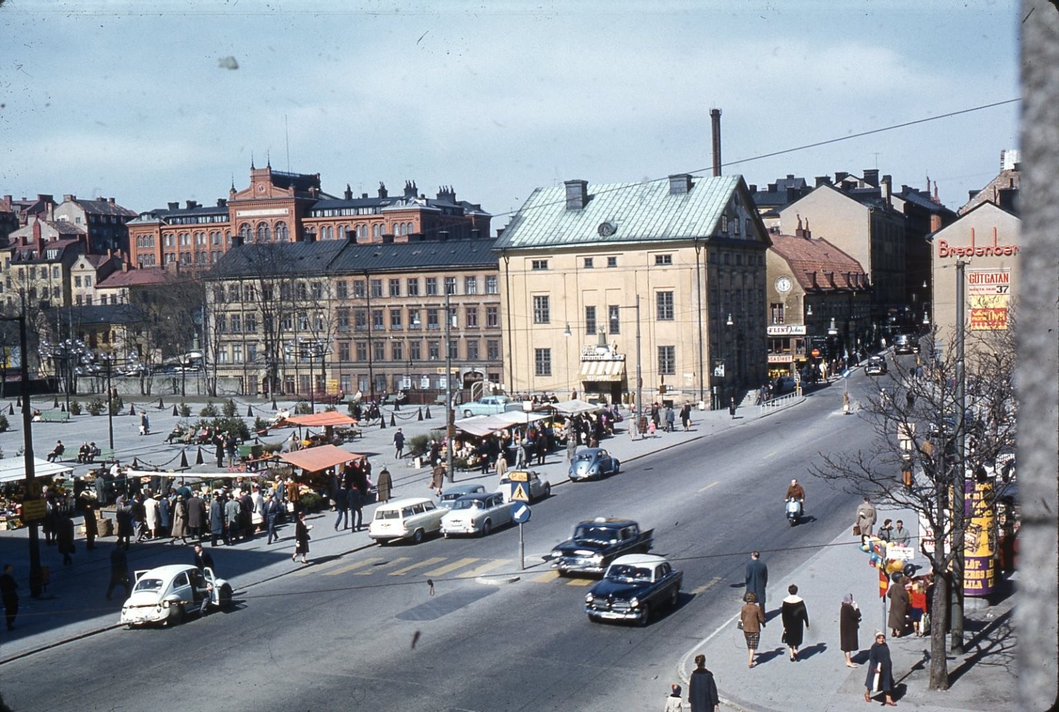 SL39 Slide 1960's Stockholm Sweden Slussen Södermalm City 999a SL39 Slide 1960's Stockholm Sweden Slussen Södermalm City 999a