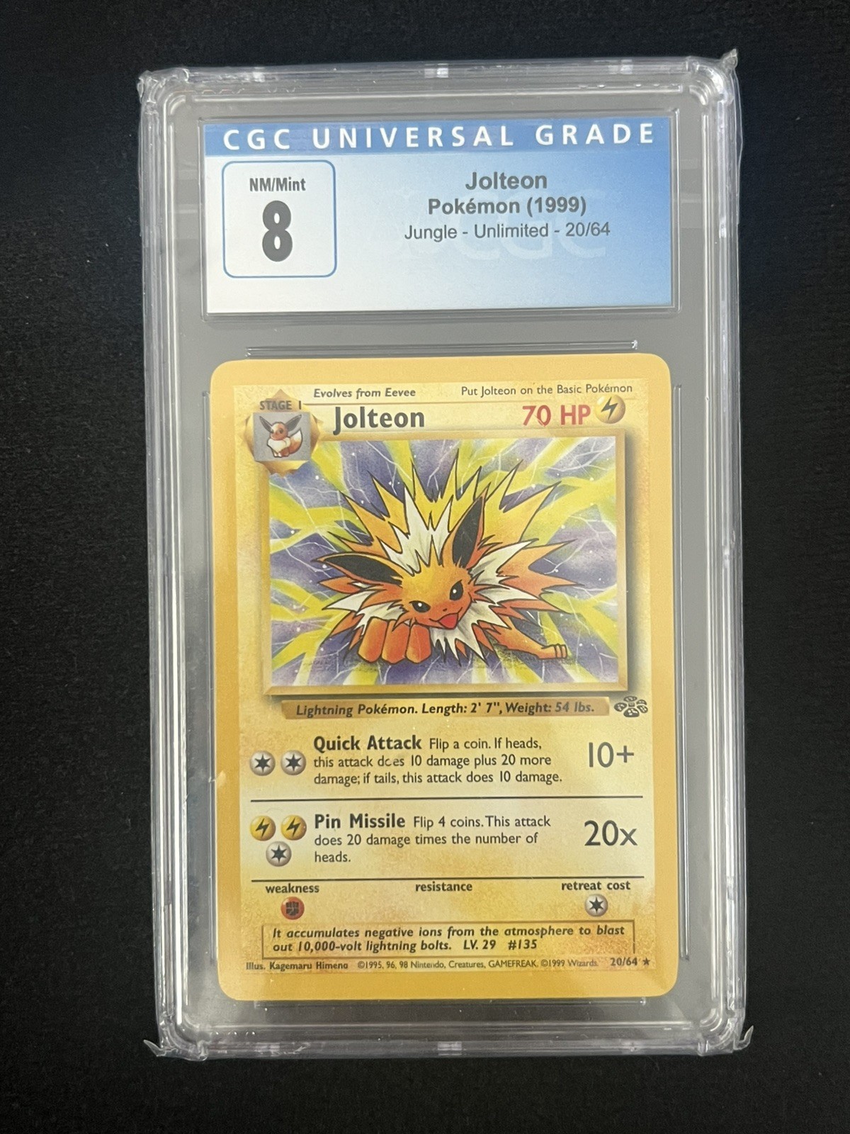 (CGC 8) Jolteon 20/64  - Pokemon Jungle