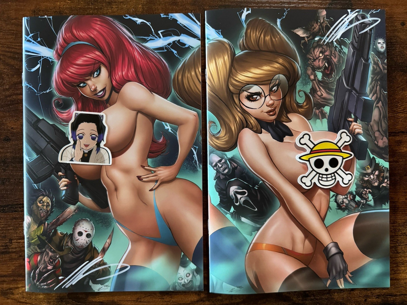 Jinkies Inc#2 Daphne & Velma Topless Bikini Connecting Set Signed Ale Garza wCOA
