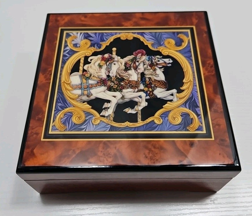 San Francisco Music Box Carousel Horse Musical Jewelry Box Tune San Francisco Music Box Carousel Horse Musical Jewelry Box Tune