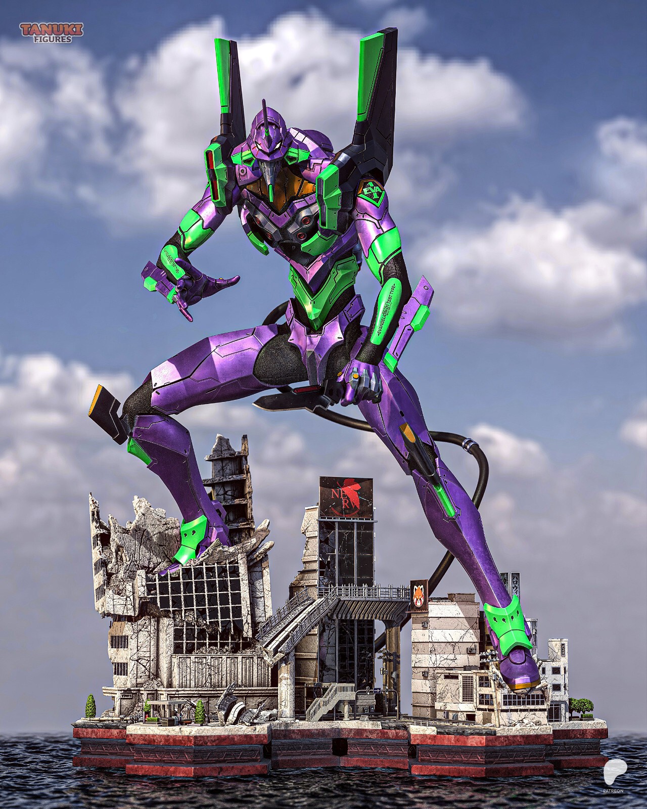 1:8 EVA-01 Neon Genesis Evangelion UNPAINTED High Quality Garage Kit