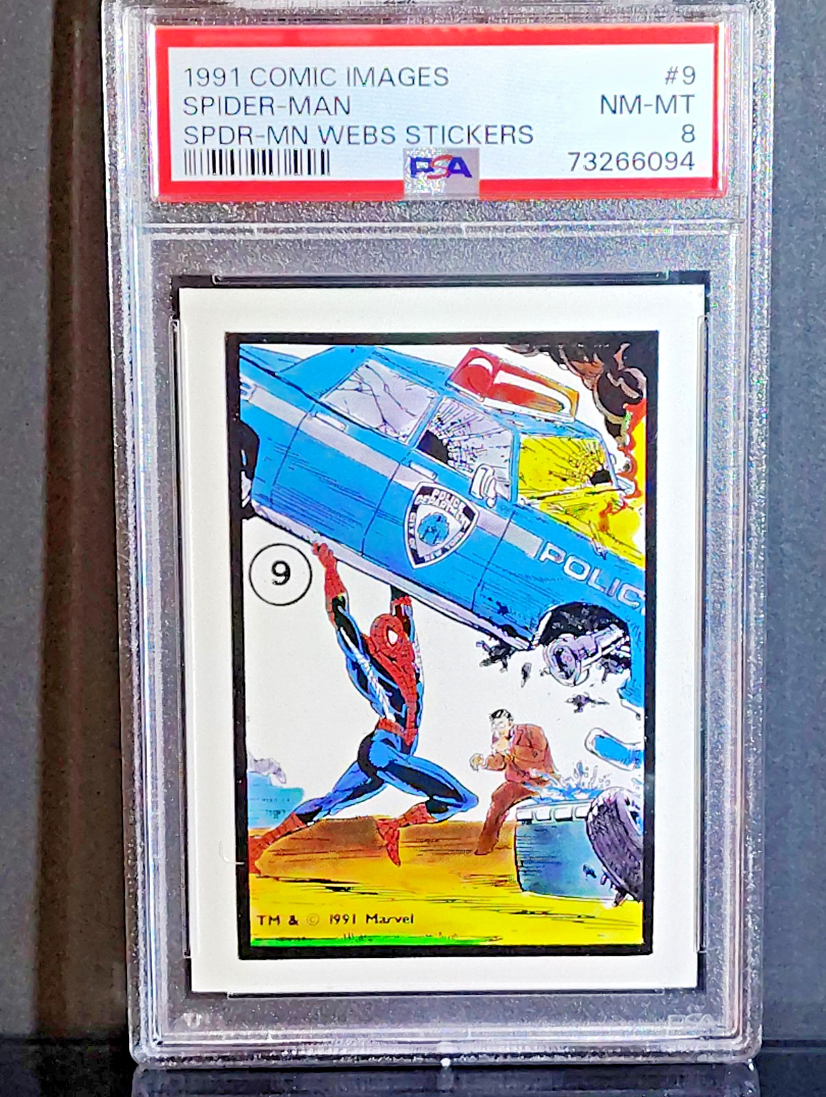 🔥1991 Spider-Man #9 PSA 8 POP 1 TOP POP McFarlane Iconic Car Lift RARE