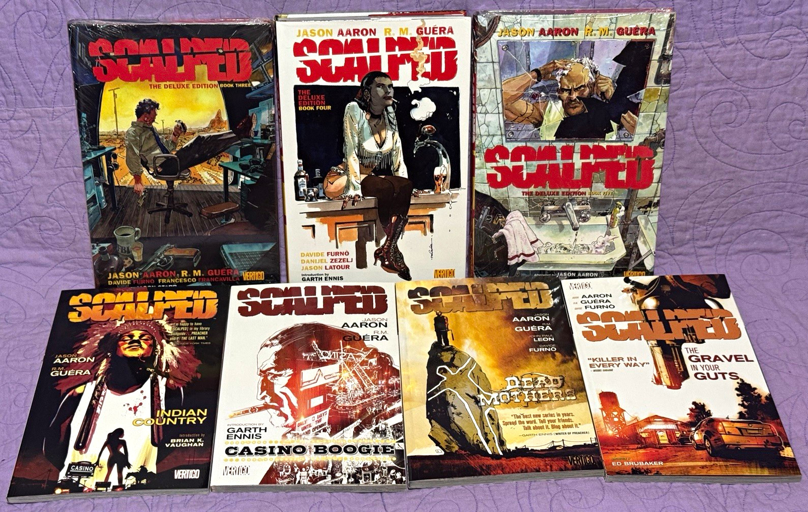 SCALPED Complete Story Vol 1-4 GNs + Deluxe 3-5 HC Jason Aaron R.M. Guera SCALPED Complete Story Vol 1-4 GNs + Deluxe 3-5 HC Jason Aaron R.M. Guera