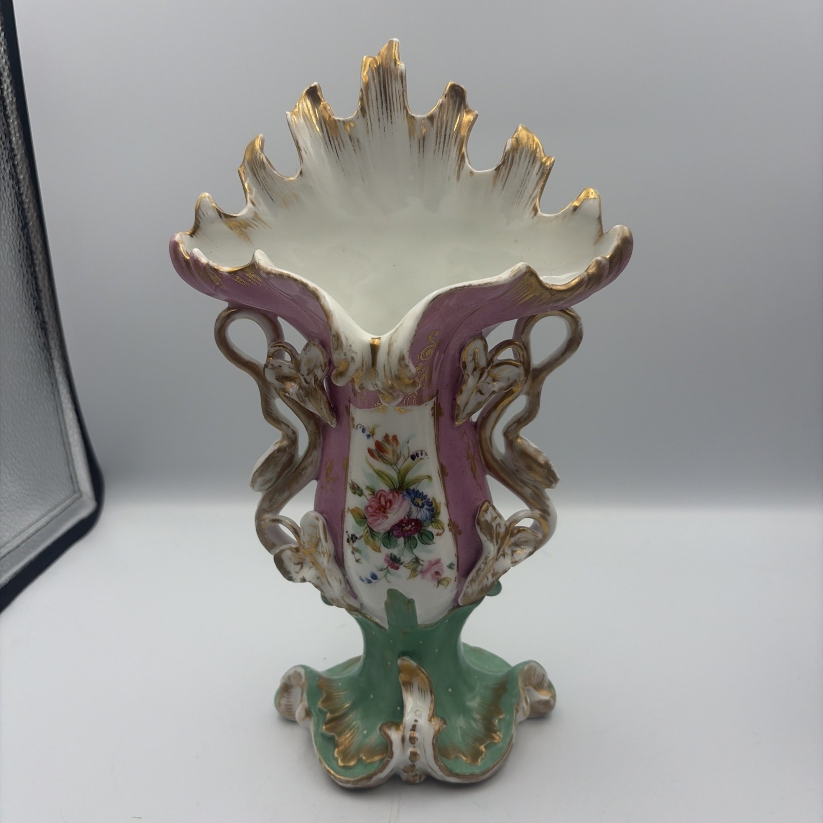 Victorian Paris Style Porcelain Spill Vase 12