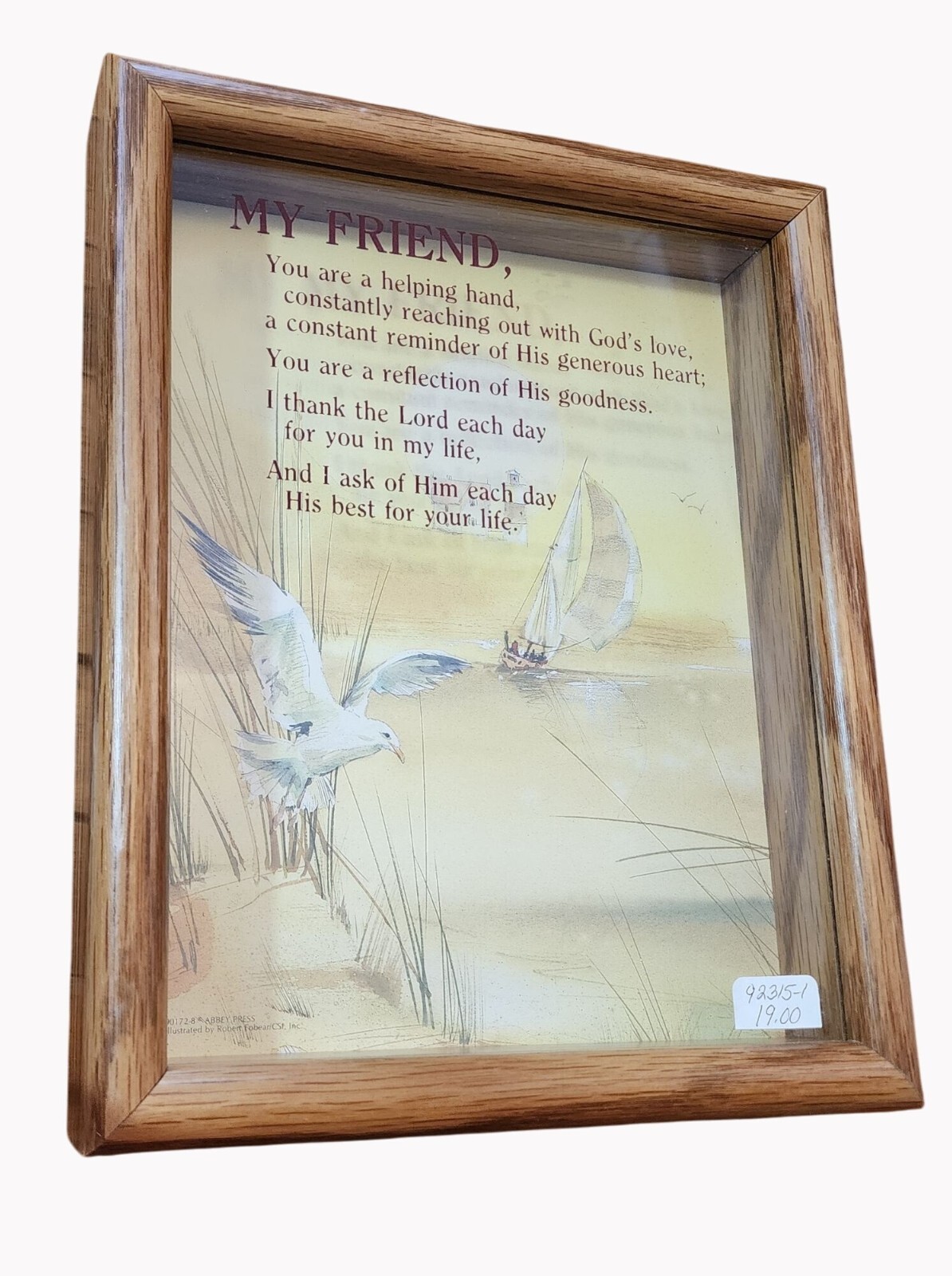 Vintage Abbey Press Christian Shadow Box Wall Decor 