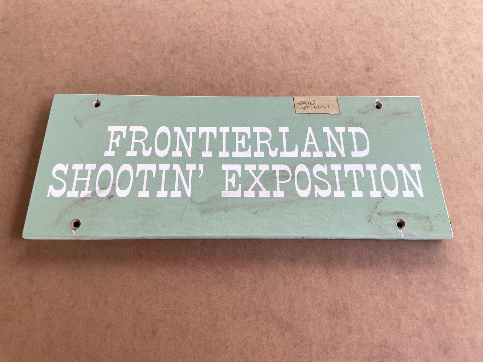 RARE  DISNEYLAND Frontierland Shooting Exposition sign prop  c. 1990’s-2000’s