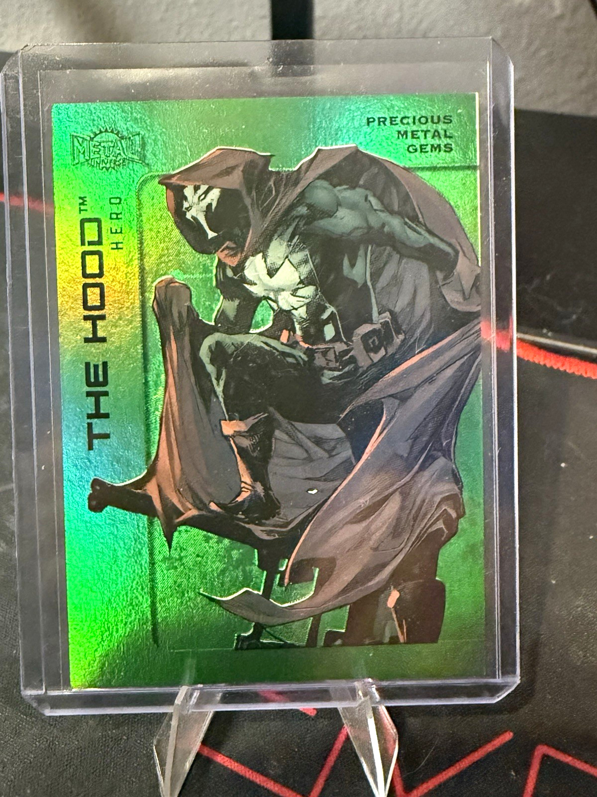 SkyBox 2023 Metal Universe Batman The Hood #97 Green PMG 01/10