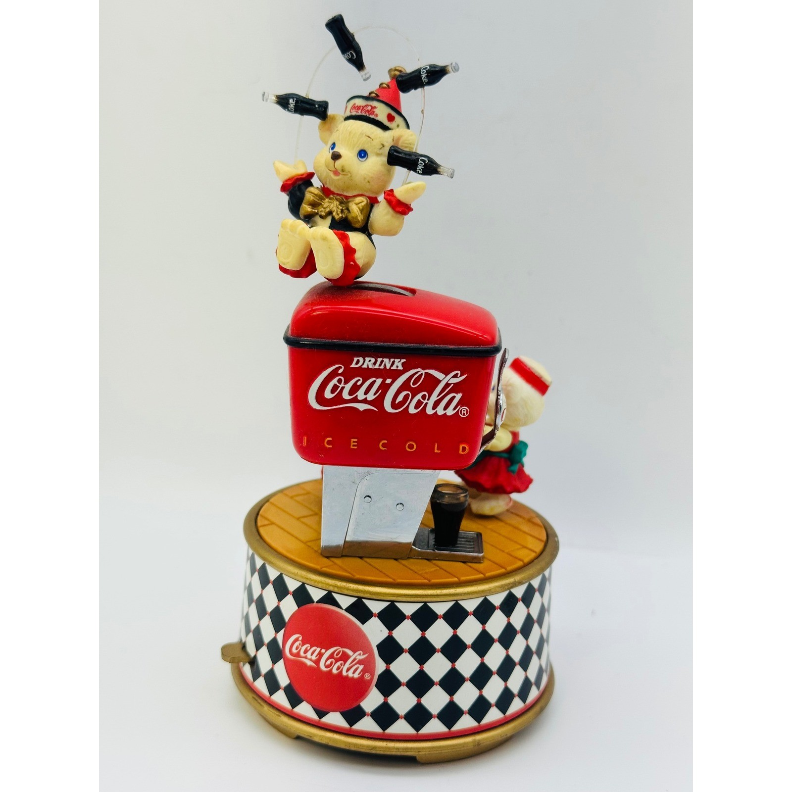 Vintage 1995 Enesco Coca-Cola Musical Bear Figurine Things Go Better With Coke Vintage 1995 Enesco Coca-Cola Musical Bear Figurine Things Go Better With Coke