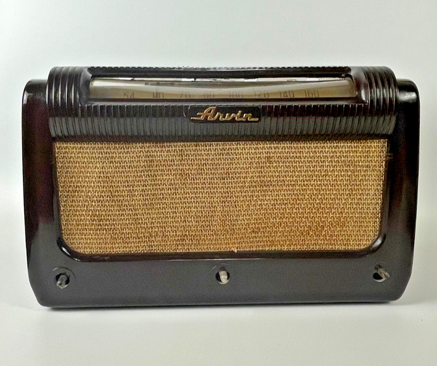 Vintage 1950 Arvin 360-TFM Bakelite AM FM Tube Radio Art Deco Parts Restore