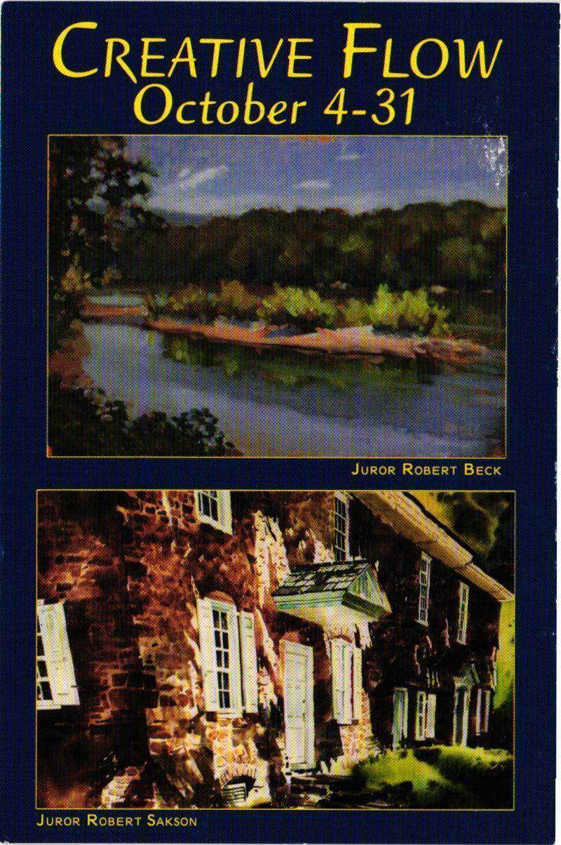 Creative Flow Canal Frame Crafts Gallery Washington Crossing PA Postcard