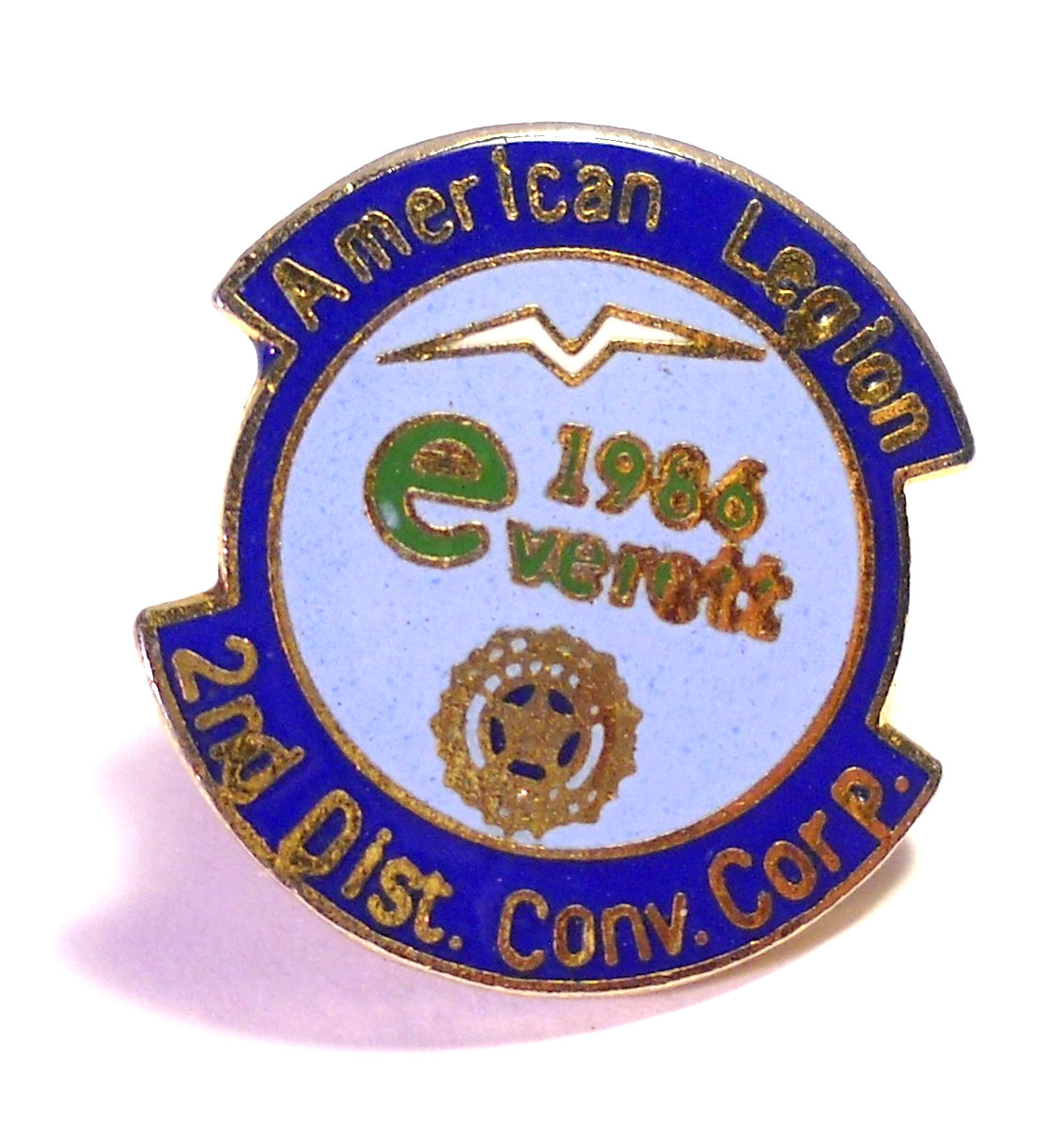 Vintage 1986 Everett American Legion 2nd Dist. Conv. Cor P. Lapel Pin Insignia Vintage 1986 Everett American Legion 2nd Dist. Conv. Cor P. Lapel Pin Insignia
