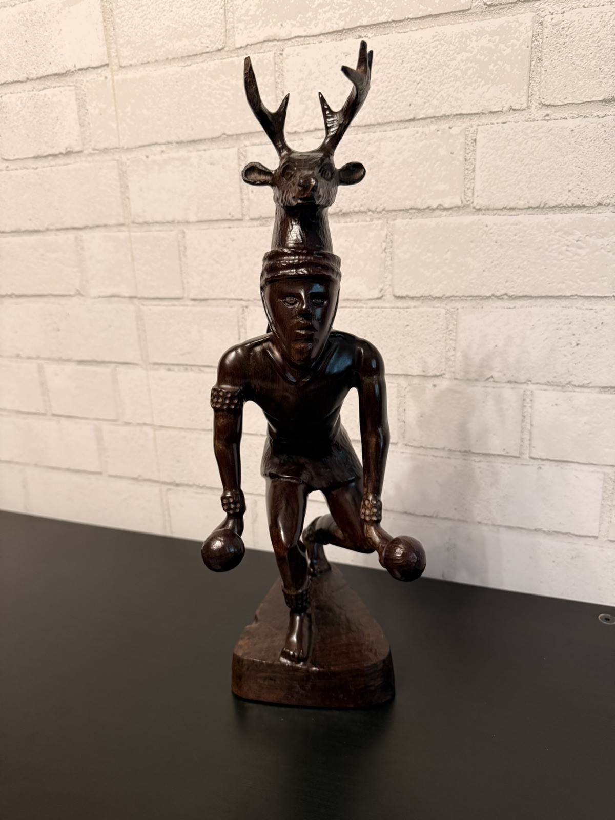 VTG 1992 Seri Mexican Ironwood Carving Yaqui Deer Dancer Statue/Sculpture 15 VTG 1992 Seri Mexican Ironwood Carving Yaqui Deer Dancer Statue/Sculpture 15