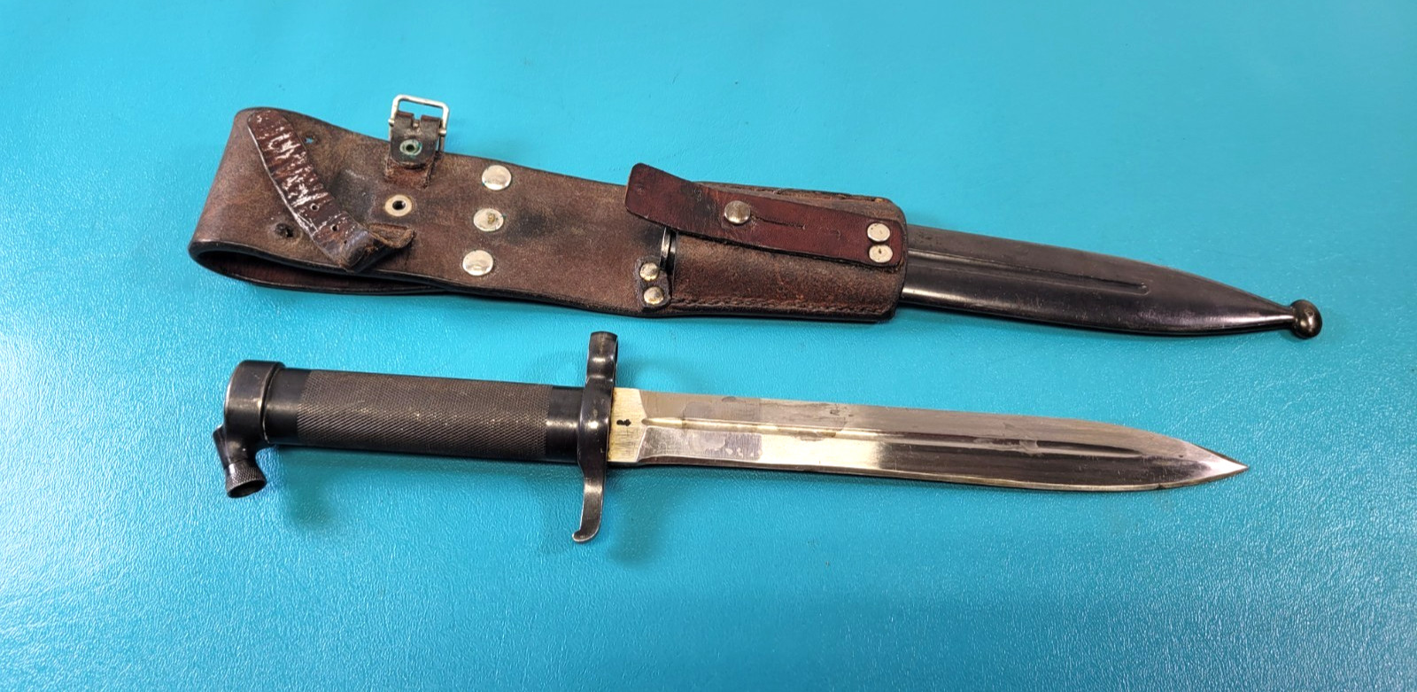 Antique Swedish Model 1896 Rifle Bayonet EJAB + Scabbard & Frog TR1673