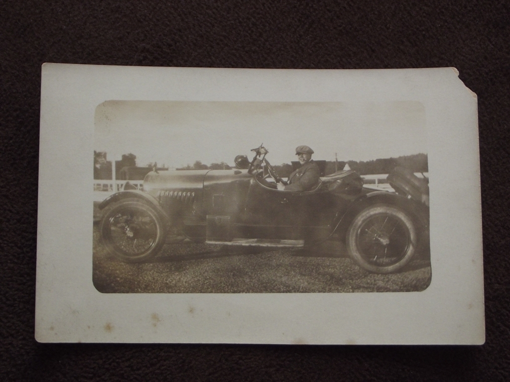 MAN WITH CIGAR BEHIND WHEEL OF HIS CONVERTIBLE CAR - VTG REAL PHOTO POSTCARD MAN WITH CIGAR BEHIND WHEEL OF HIS CONVERTIBLE CAR - VTG REAL PHOTO POSTCARD