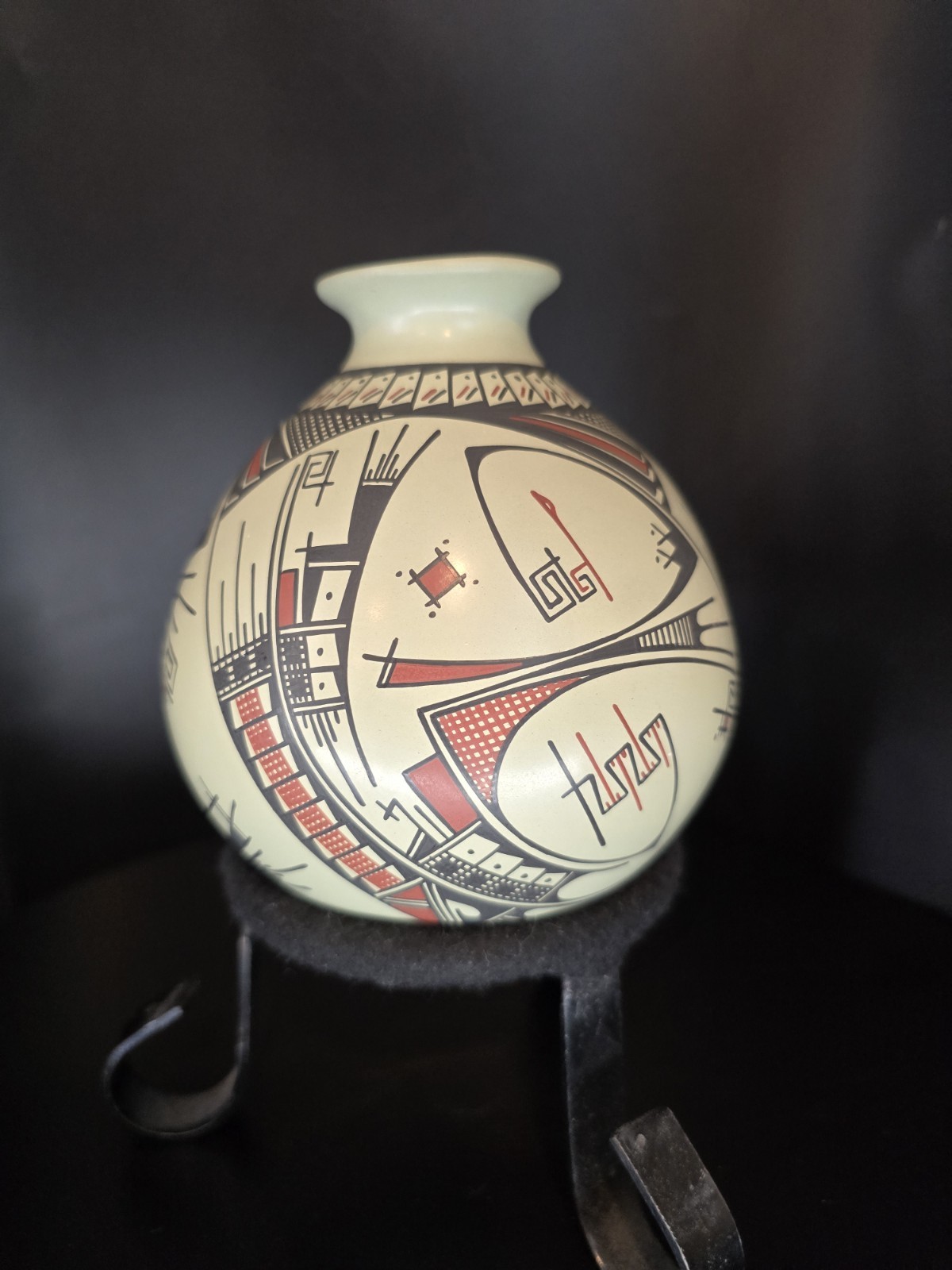 Mata Ortiz Martha M De Quezada MEXICAN BOWL POT VASE Handmade Design
