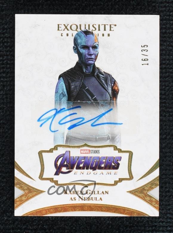 2021 Upper Deck Marvel Black Diamond 16/35 Karen Gillan as Nebula #A-KG Auto 4et
