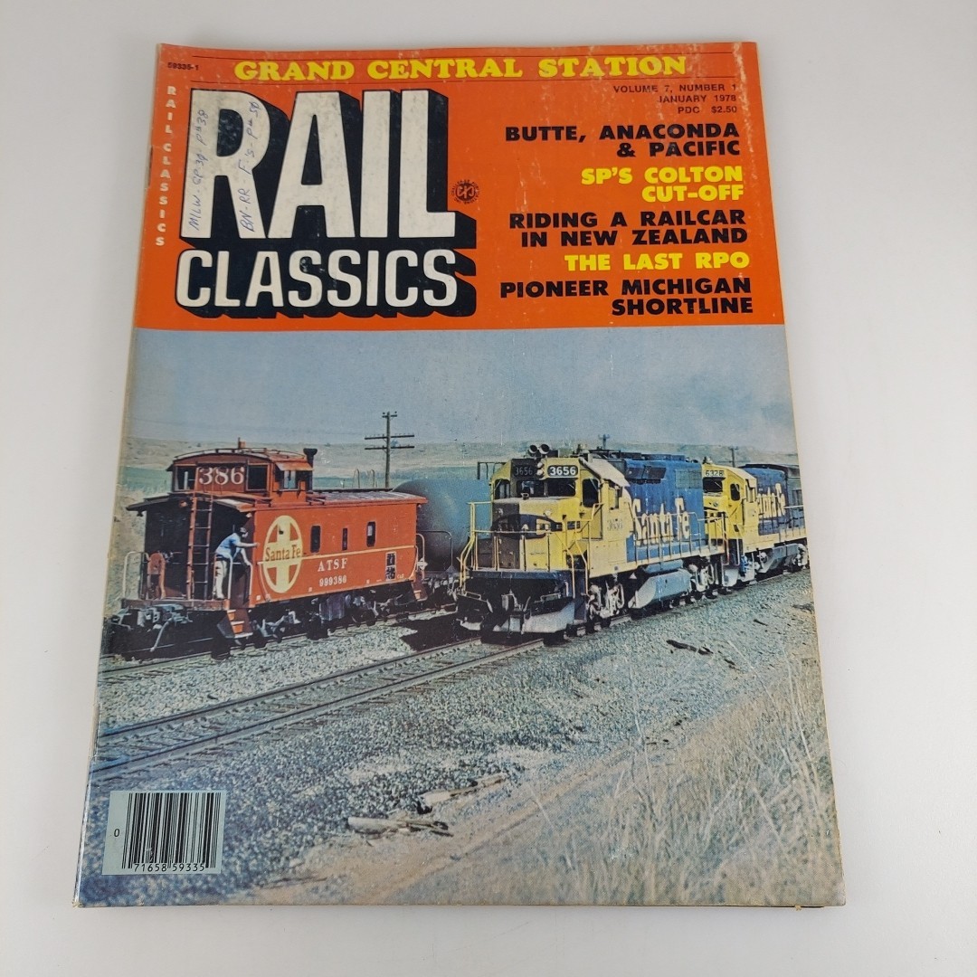 Rail Classics Magazine Jan 1978 SP\'s Colton Cut-Off, Railcar In New Zealand 