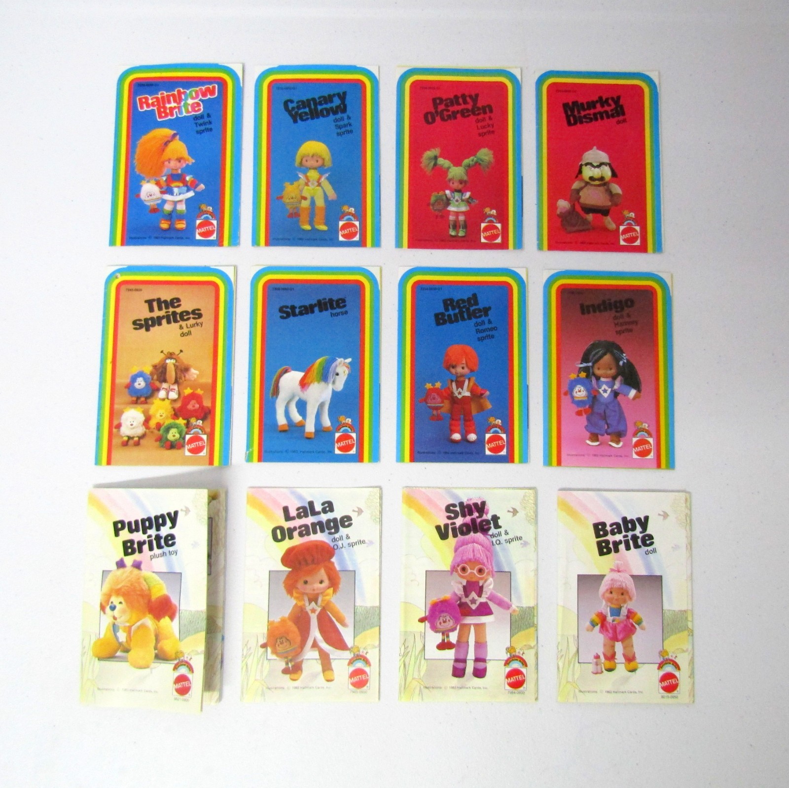 Lot of 12 Vintage Rainbow Brite Doll Catalog Brochures 1983 Hallmark Lot of 12 Vintage Rainbow Brite Doll Catalog Brochures 1983 Hallmark