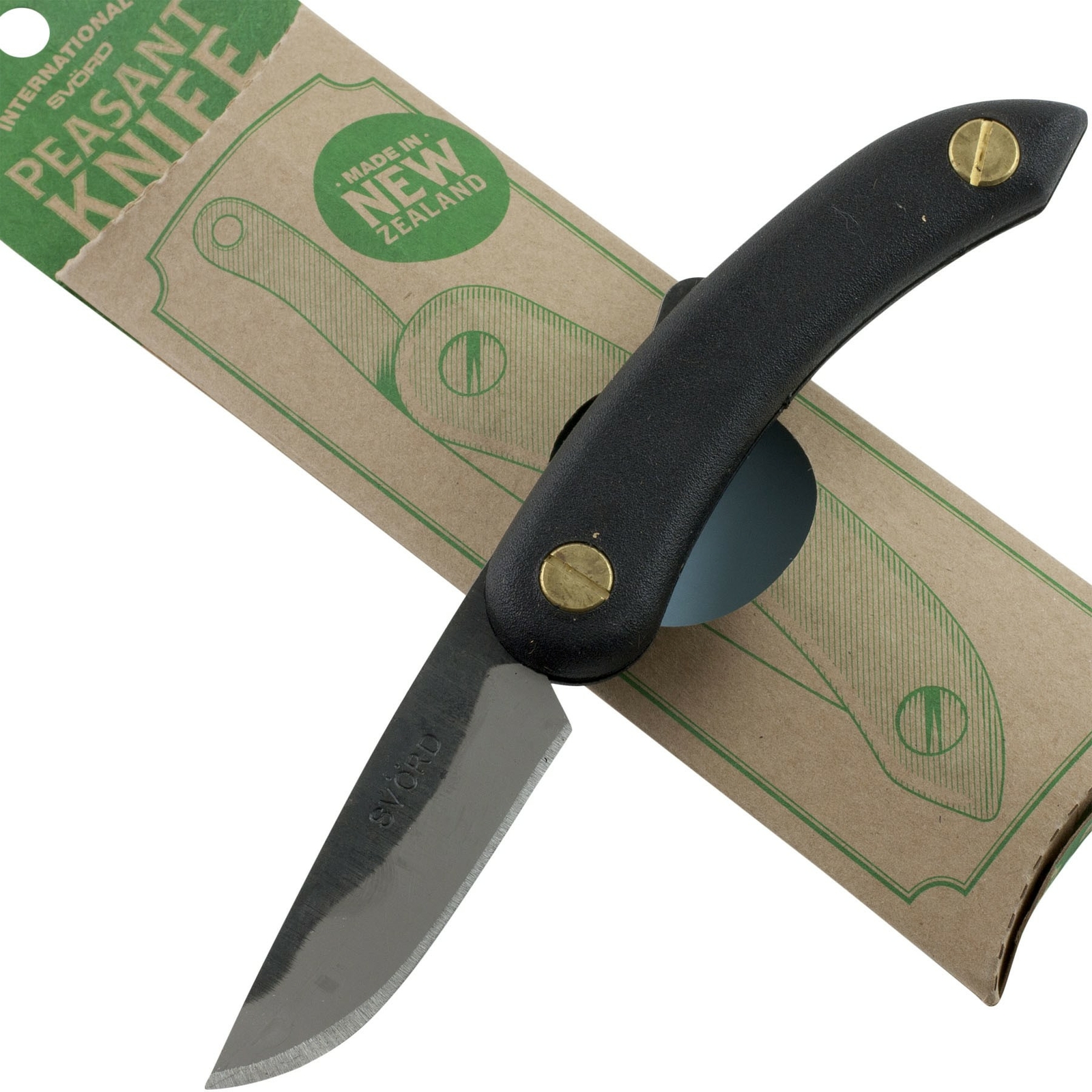 Svord Black Handle Mini Peasant Pocket Folder Knife New Zealand 143 Carbon Blade
