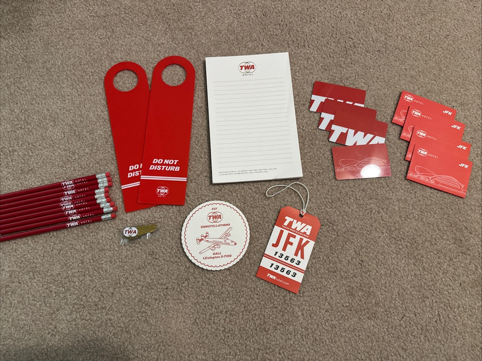 LOT Of TWA Hotel JKF Gift Memorabilia NEW LOT Of TWA Hotel JKF Gift Memorabilia NEW