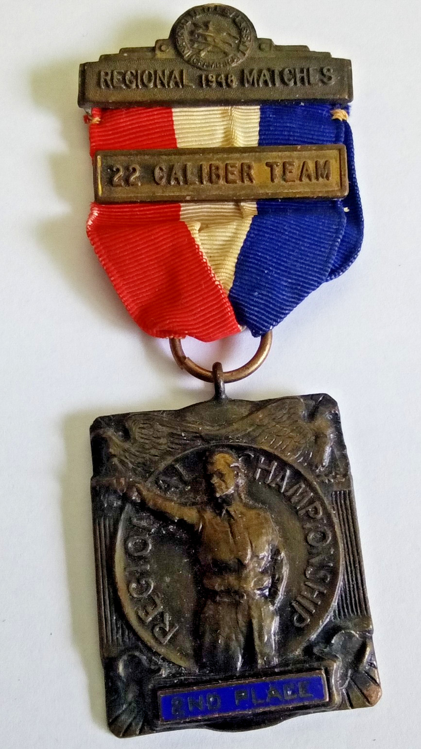 Vintage 1948 NRA Award Medal 2nd Place Expert Marksman Shooting Ribbon Vintage 1948 NRA Award Medal 2nd Place Expert Marksman Shooting Ribbon